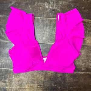Ruffle sleeve bikini top